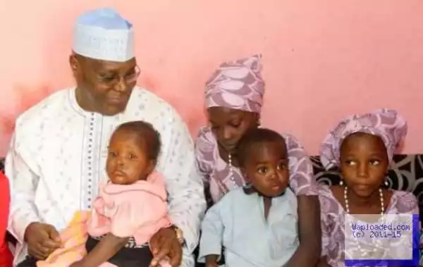 Photo: Atiku Abubakar visits Orphanage for victims of Boko Haram